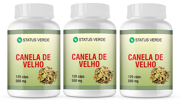 Kit 3 Canela de Velho 360 Cápsulas 500mg Status Verde