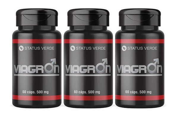 Kit 3 Viagron 500mg 180 Cápsulas - Status Verde