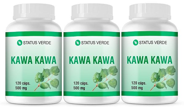 Kit 3 Kawa Kawa 360 Cápsulas 500mg Status Verde