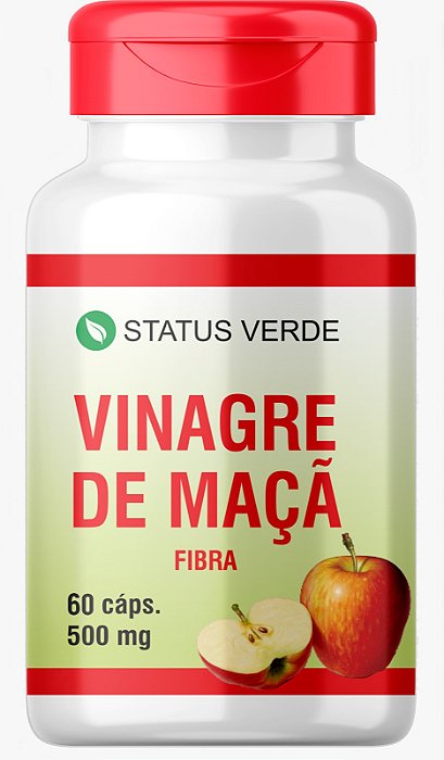 Vinagre de Maçã 60 Cápsulas 500mg Status Verde