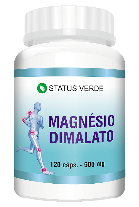 Kit 12 Magnésio Dimalato 1440 Cápsulas 500mg Status Verde