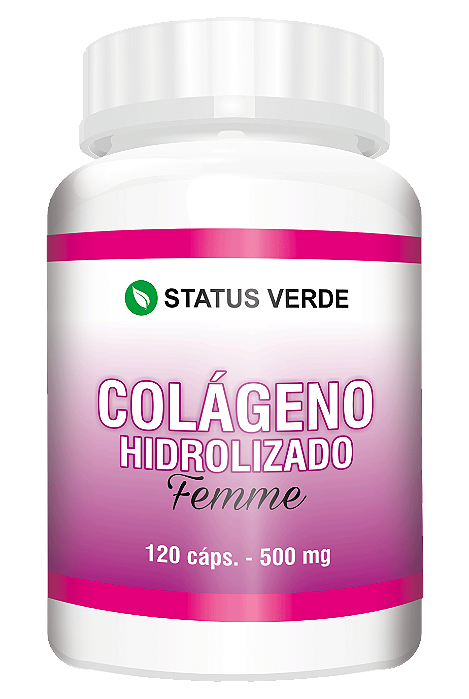 Kit 12 Colágeno Hidrolizado Femme 1440 cápsulas 500mg - Status Verde