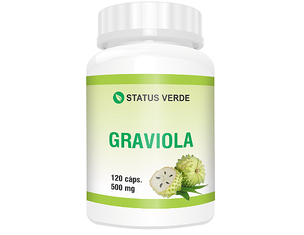 Kit 12 Graviola 500mg 1440 Cápsulas - Status Verde