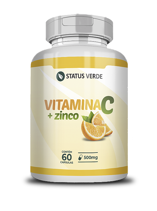 Kit 12 Vitamina C + Zinco 720 Cápsulas-500mg Status Verde