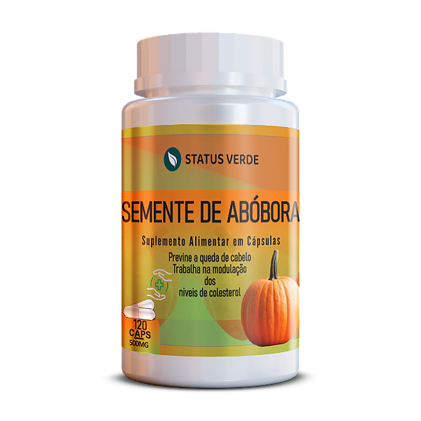 Kit 12 Semente de Abóbora 1440 Cápsulas 500mg Status Verde