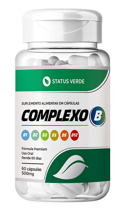 Kit 12 Complexo B 720 Cápsulas 500 MG Status Verde