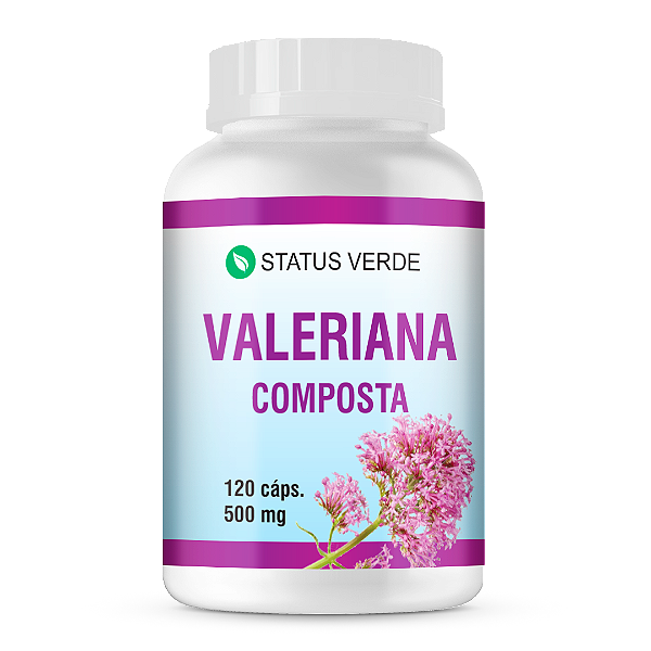 Kit 12 Valeriana Composta 1440 Cápsulas 500mg Status Verde