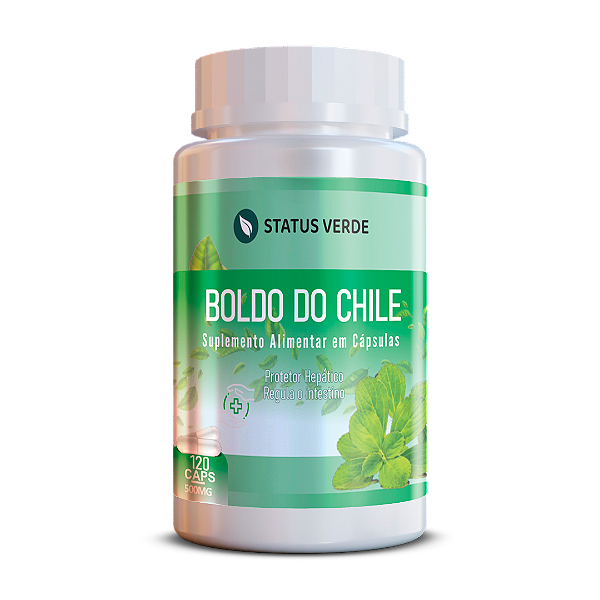 Kit 12 Boldo do Chile 1440 Cápsulas 500mg Status Verde