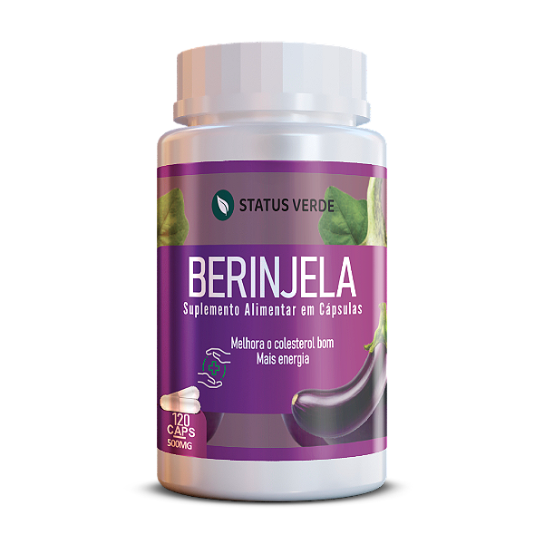 Kit 12 Berinjela 1440 Cápsulas 500mg Status Verde