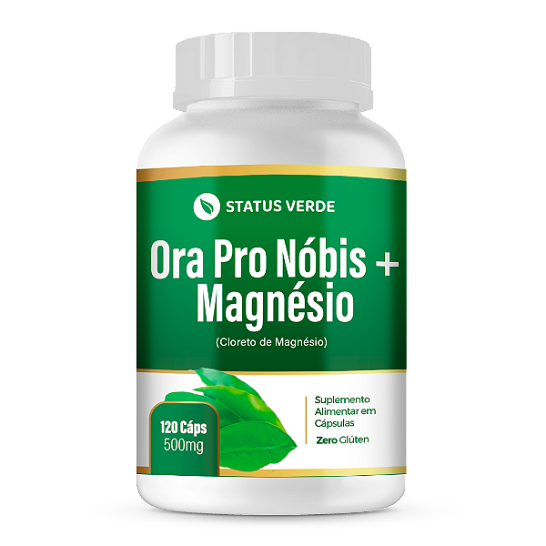 Kit 12 Ora Pro Nóbis + Magnésio 1440 Cápsulas 500mg Status Verde