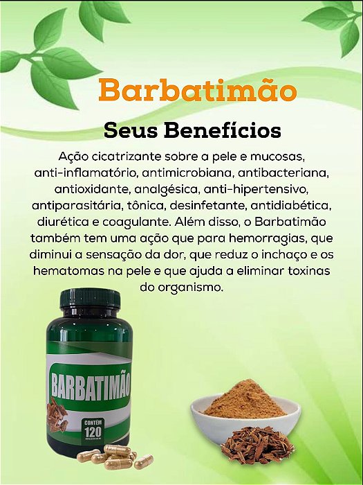 BARBATIMÃO 120 cápsulas  500mg