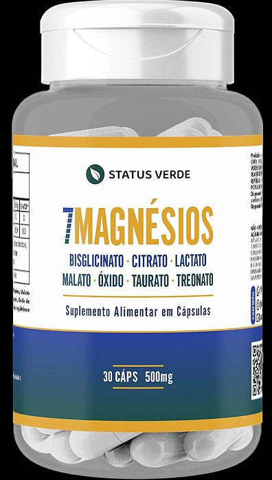 7 Magnésios 30 Cápsulas 500mg Status Verde