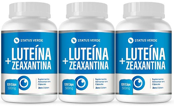 Kit 3 Luteína + Zeaxantina 360 Cápsulas 500 mg Status Verde