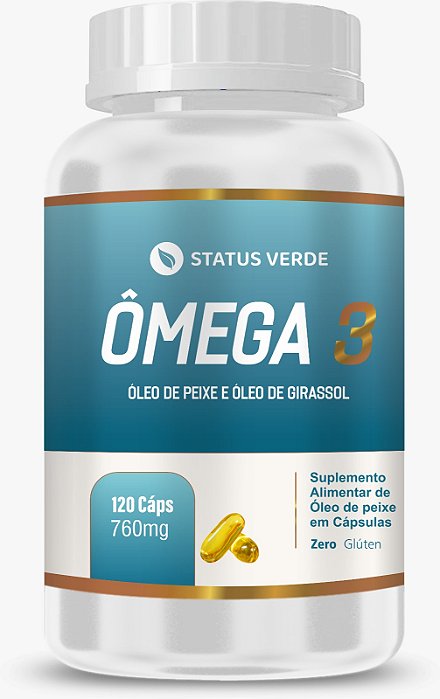 Kit 12 Ômega 3 120 x 12 Cápsulas 760mg Status Verde