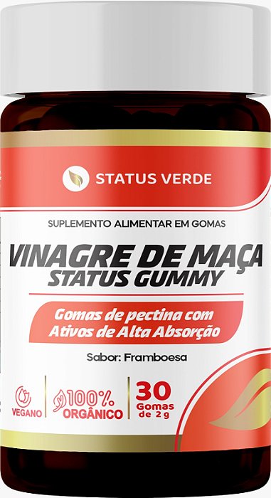 Vinagre de Maçã 30 Gomas 2G Status Gummy Orgânico