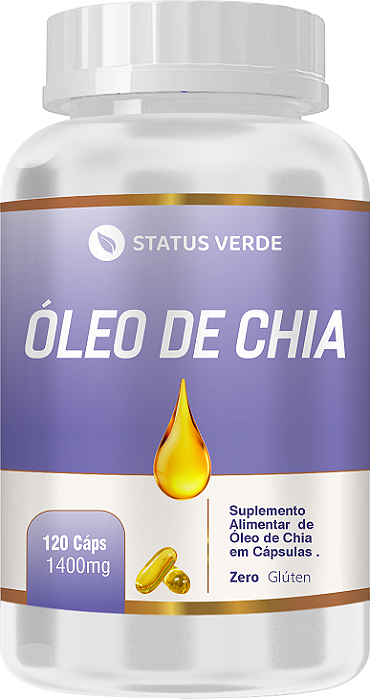 Kit 12 Óleo de Chia 120 x 12  Cápsulas 1400mg Status Verde