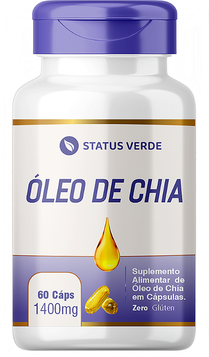 Óleo de Chia 60 Cápsulas 1400mg Status Verde
