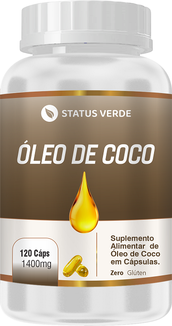 Kit 12 Óleo de Coco 120 X 12  Cápsulas 1400 mg  Status Verde