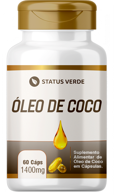 Kit 12 Óleo de Coco 60 X 12 Cápsulas 1400 mg  Status Verde