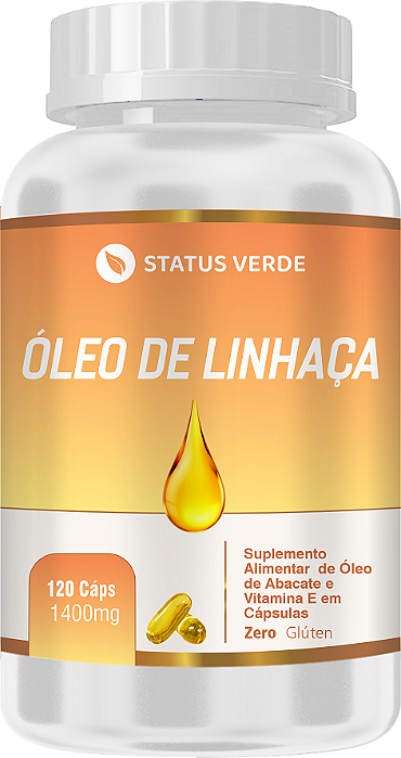 Óleo de Linhaça 120 Cápsulas1400 mg Status Verde