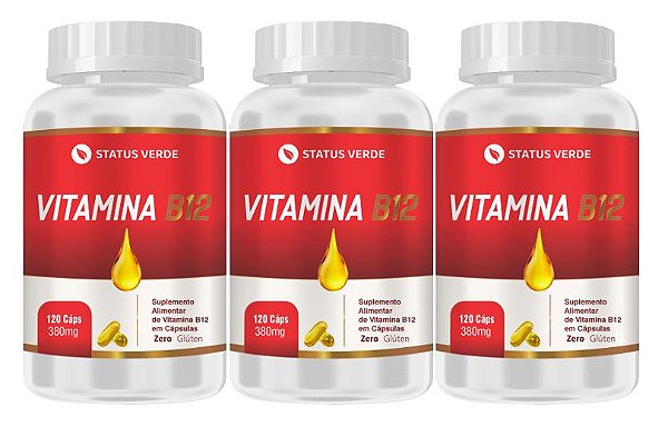 Vitamina B12 Metilcobalamina 120 Cápsulas 380 mg Status Verde