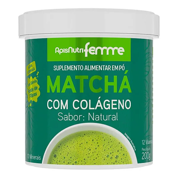 MATCHá SOLúVEL SABOR NATURAL 200G FEMME - APISNUTRI