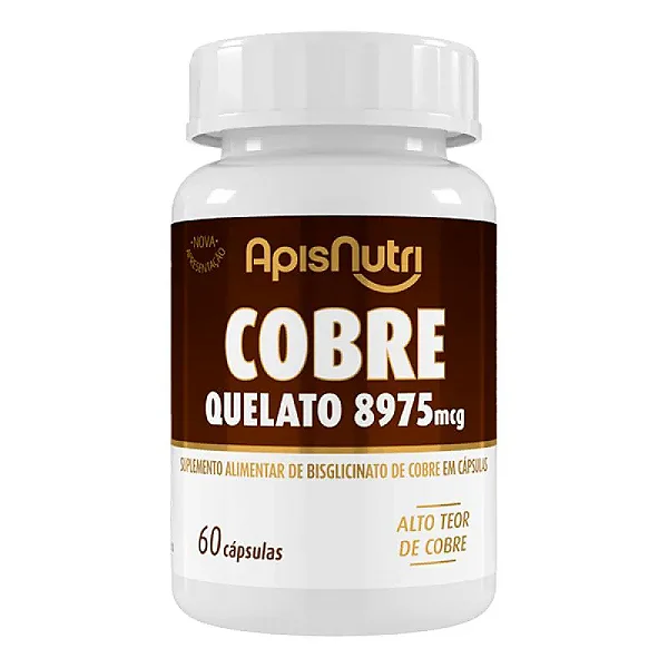 SUPLEMENTO MINERAL DE COBRE 280MG 60 CÁPSULAS - APISNUTRI