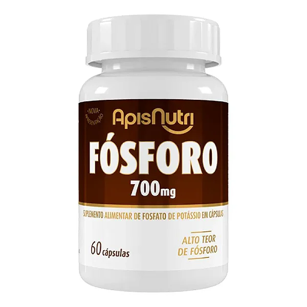 SUPLEMENTO MINERAL DE FÓSFORO 700MG 60 CÁPSULAS - APISNUTRI