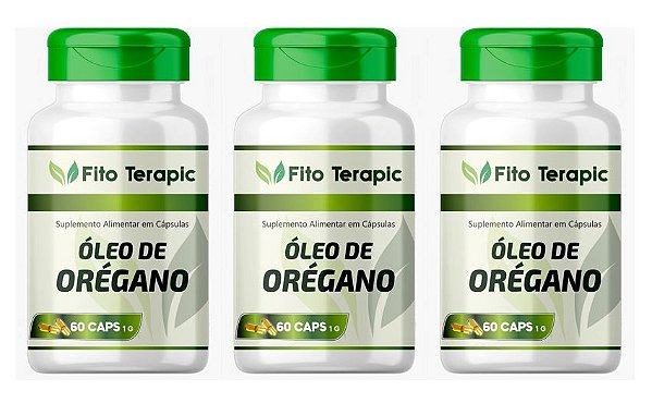 Kit 3 Óleo de Orégano 180 Cápsulas 1000mg