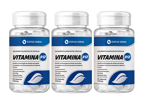 Suplemento de Vitamina B12 - 60 capsulas - Status Verde