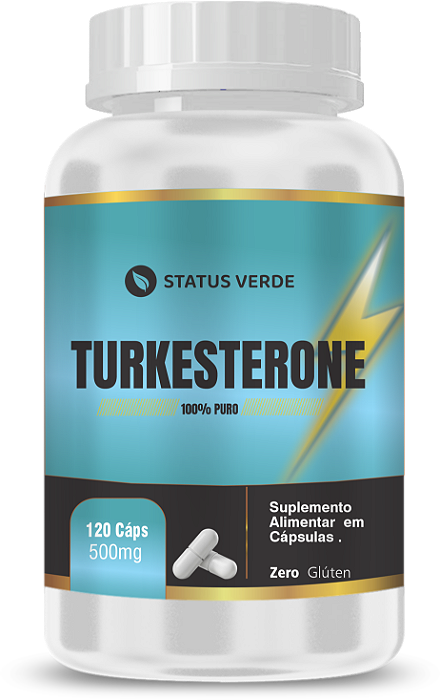 Kit 12 Turkesterone 120 Cápsulas 500 mg Status Verde