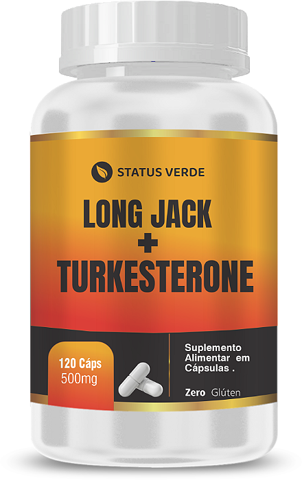 Kit 12 Long Jack + Turkesterone  120 Cápsulas 500mg Status Verde