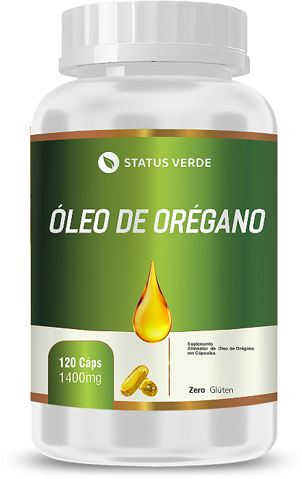 Óleo de Orégano 120  Cápsulas 1400mg Status Verde