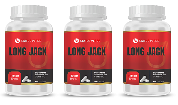 Kit 3 Long Jack 360 Cápsulas 500 mg Status Verde