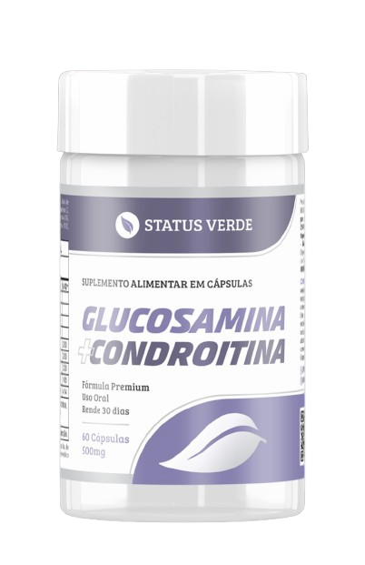 Glucosamina + Condroitina 500mg 60 Cápsulas Status Verde
