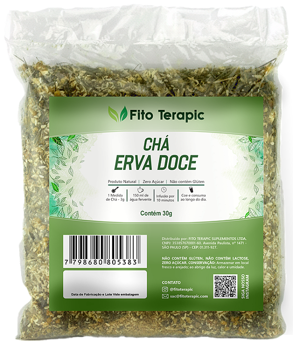 KIT 12 CHÁ ERVA DOCE 30g