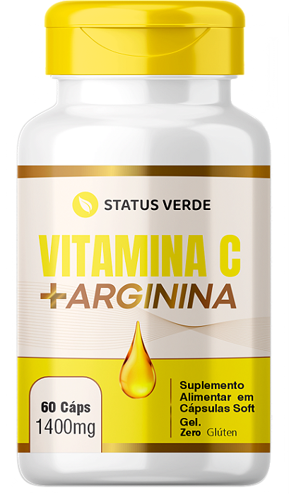 Vitamina C + Arginina 60 Cápsulas 1400mg Status Verde