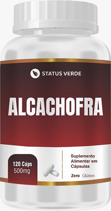 Kit 12 Alcachofra  120 Cápsulas 500 mg  Status Verde