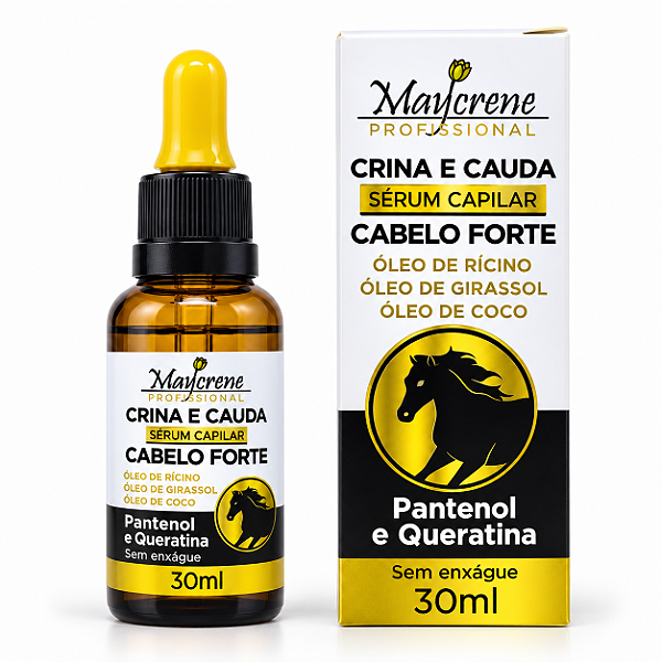 Sérum Capilar Linha Crina E Cauda Cabelo Forte 30ml Maycrene