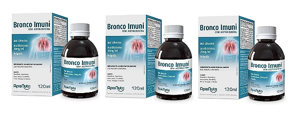 Kit 3 Bronco Imuni + Acetilcisteína (120ml) ApisNutri