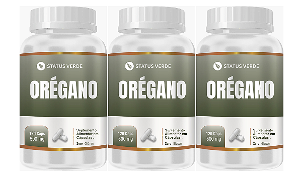 Kit 3 Orégano 360 Cápsulas 500mg Status Verde