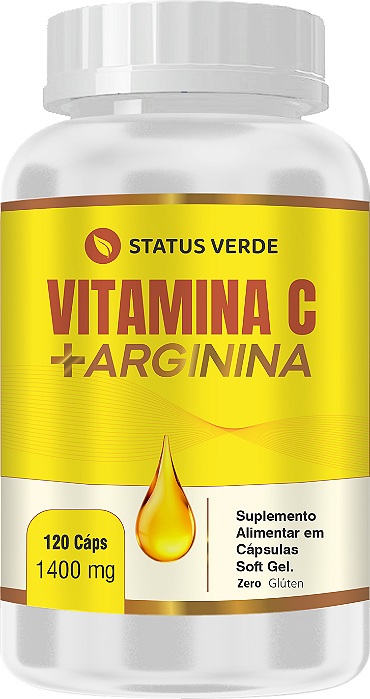 Vitamina C + Arginina 120 Cápsulas 1400mg Status Verde