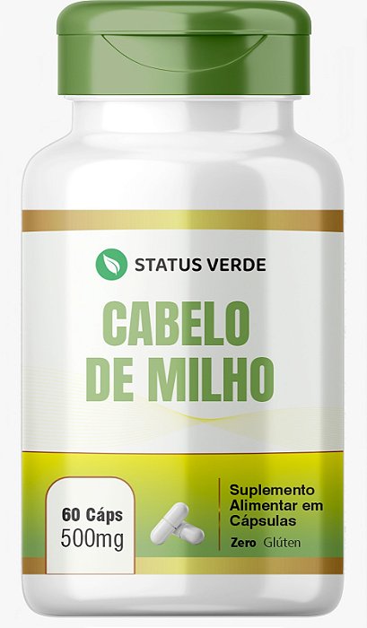Cabelo de Milho 500mg - 60 Cápsulas | Status Verde