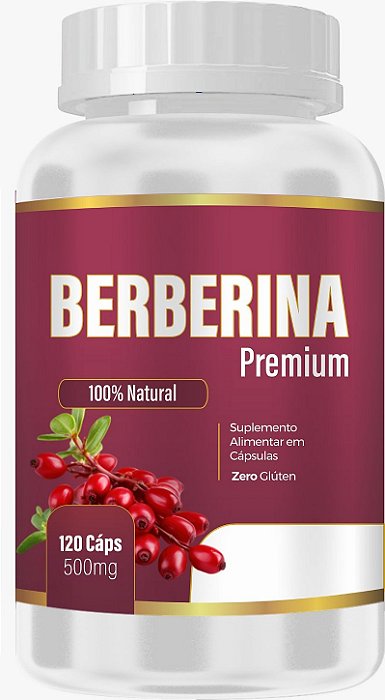 Kit 100 Berberina – 120 Cápsulas por Frasco de 500 mg – Atacado