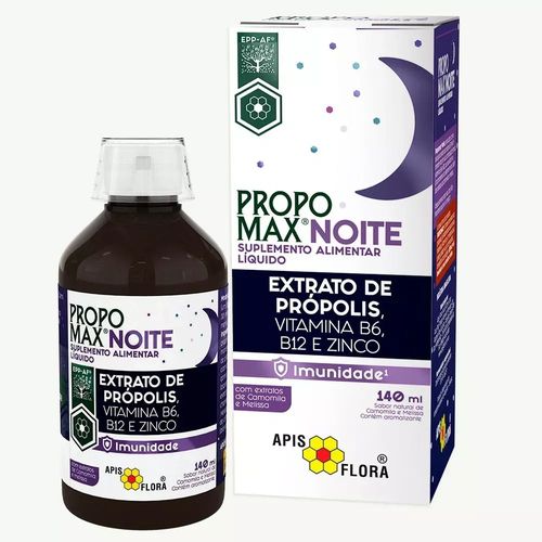 Propomax Noite 140ml - Ext Própolis, Vit B6, B12 e Zinco - Apis Flora