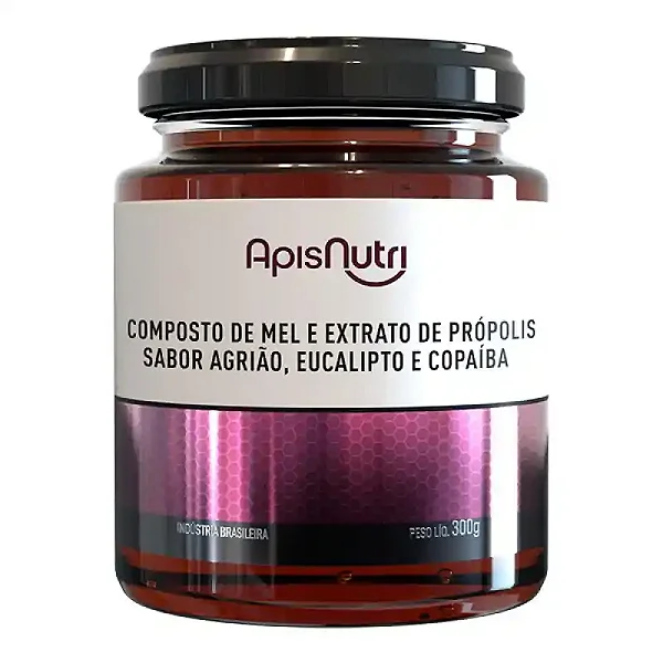 Mel Composto Própolis Eucalipto Agrião e Copaiba 300G