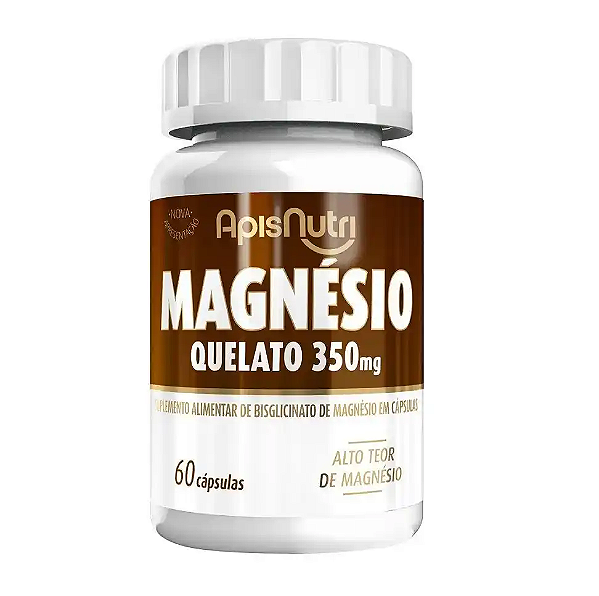 Magnésio Quelato 350mg 60 Cáps - ApisNutri