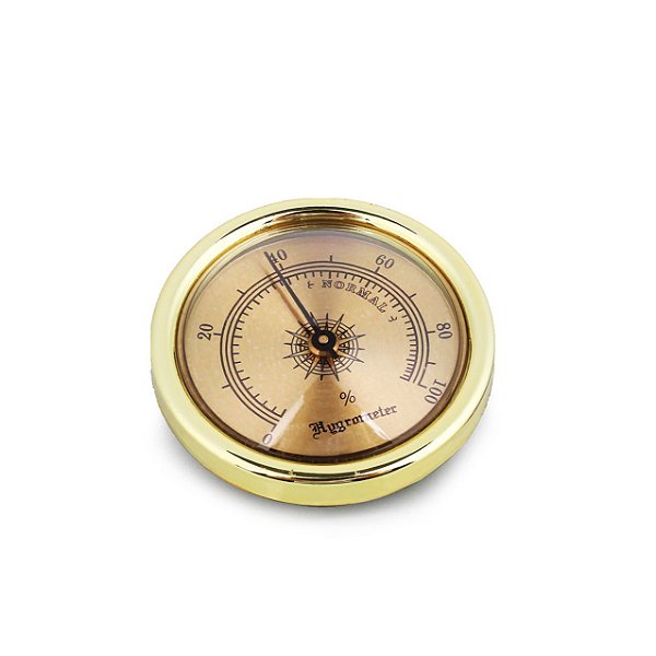 Higrômetro Analógico Meglio (45mm) - Dourado Mod. 02