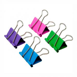 Prendedor de Papel Binder Clips Neon - 40 peças
