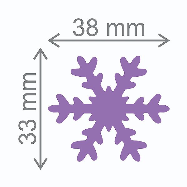 Furador Artesanal Gigante Floco de Neve - Exclusivo Para Papel - 33mm x 38mm